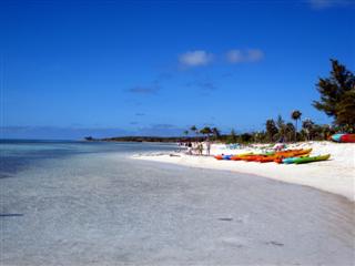 The beach at Coco Cay